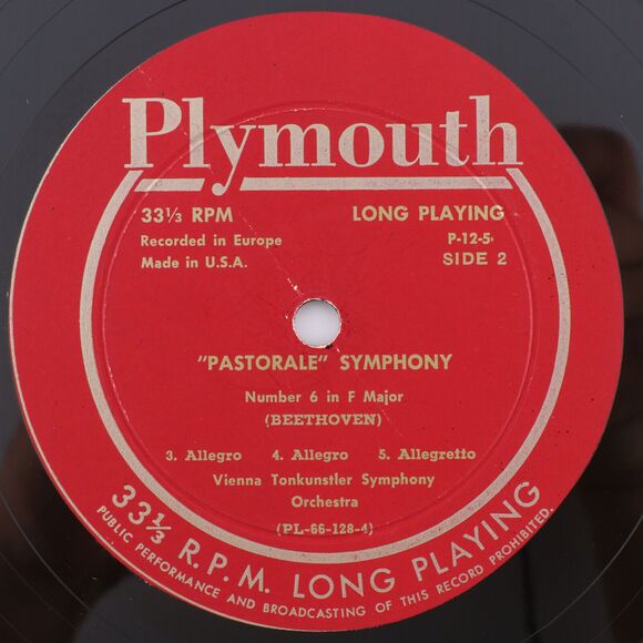 Beethoven - Pastoral Symphony #6 In F Major - 1952 12" LP Vinyl Record P12-5 - Picture 10 of 16